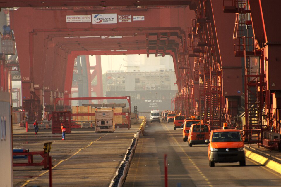 Please appreciate harbour cranes port