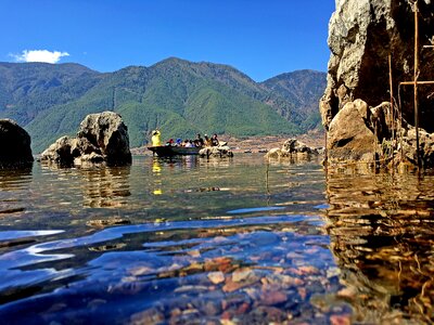 Be quiet blue sky crystal clear photo