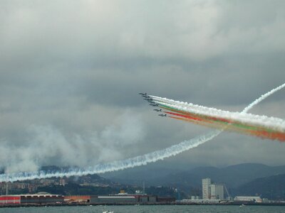 Aerobatic team stunt sky