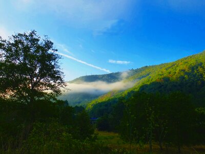 Field mountain mountain landscape photo