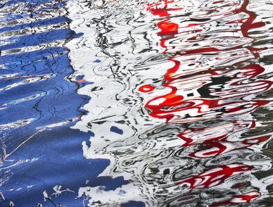 Blue ripples reflecting photo