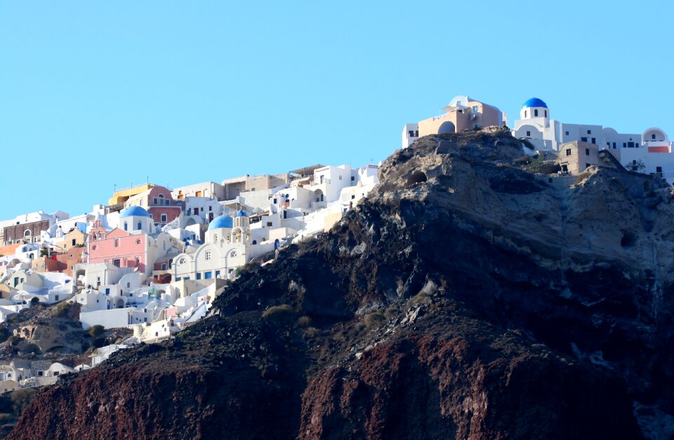 Cyclades greek island white houses