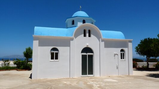 Island blue roof cross