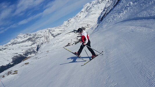 Snow mountains the alps photo