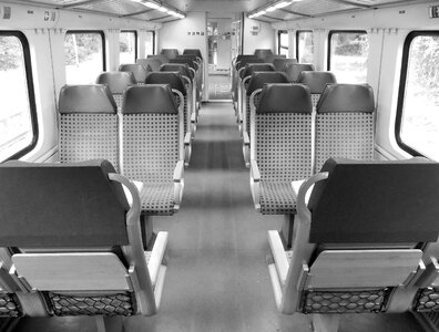 Zugabteil sit lonely