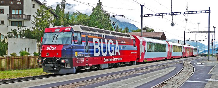 Switzerland narrow gauge meter track photo