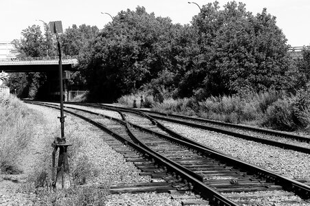 Railway black and white montreal photo