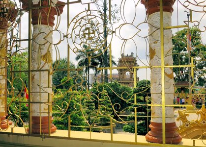 Ironwork rune column photo