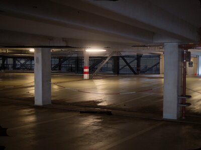 Dark weird parking level photo