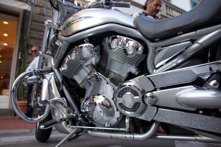 Motorcycles shiny chrome gloss photo