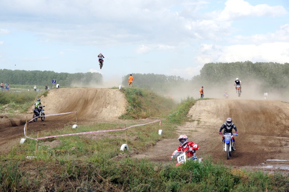 Motorcyclist freestyle motocross extreme