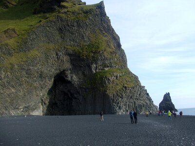 Iceland black beach black stone
