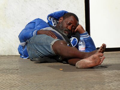 Clochard sleep street