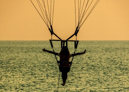 Sky extreme parachute photo