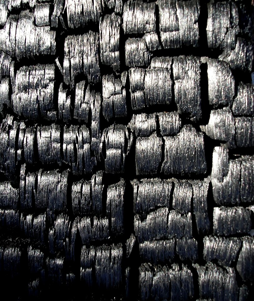 Burned burnt wood wood