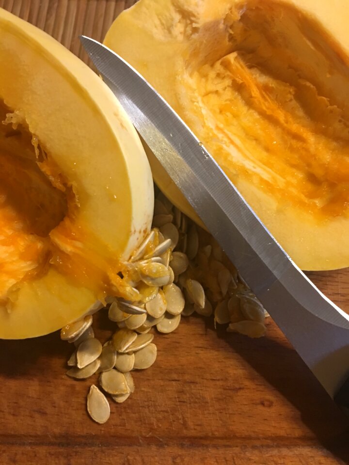 Seeds half inside