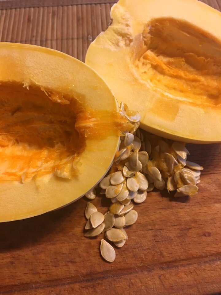 Seeds half inside