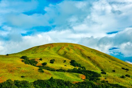 Clouds landscape trees photo