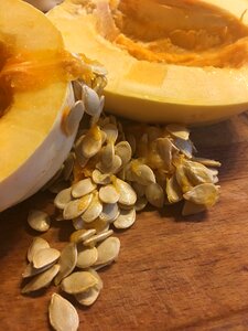 Seeds half inside