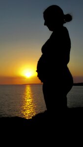 Maternity expecting sunset