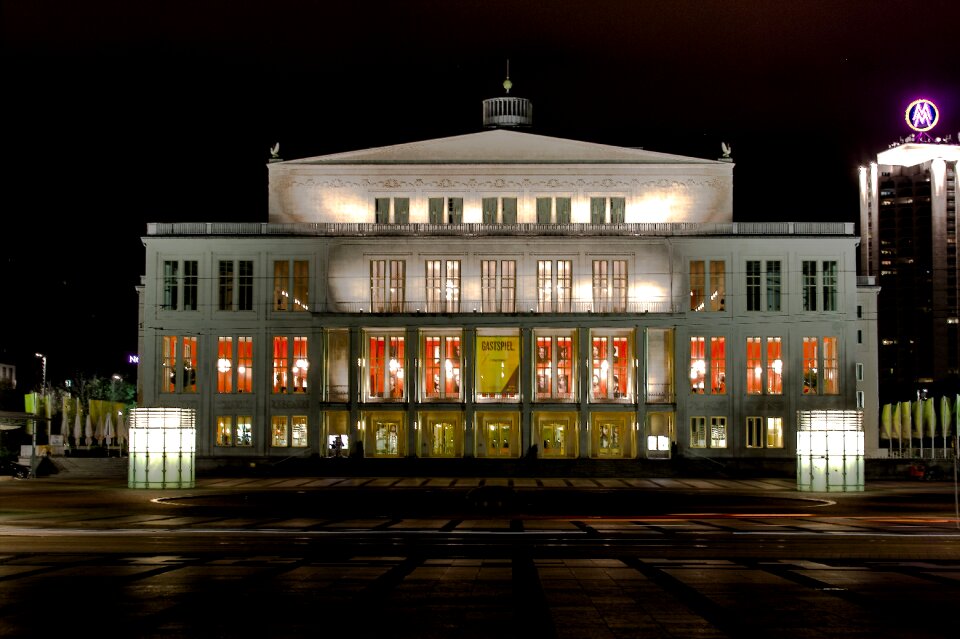 City view spotlight building