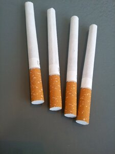 Smoking gray smoke