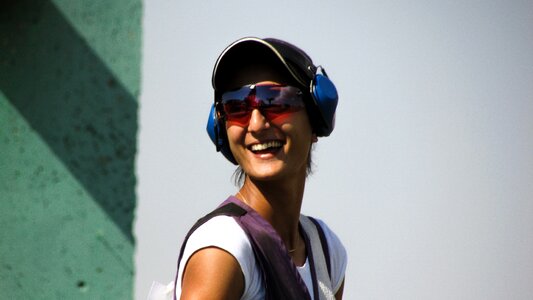 Athlete happy smile
