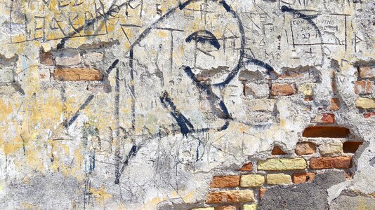 Text brick brick wall