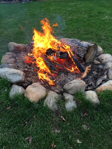 Outdoor green fire