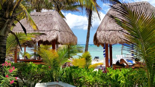 Resort thatch hut