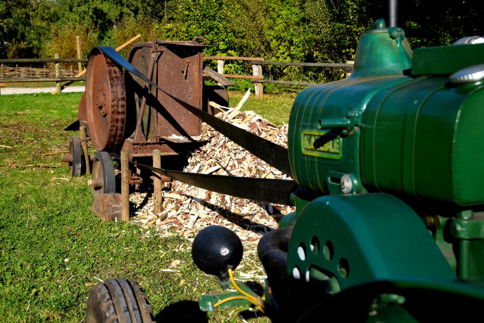 Chop wood chips open air museum