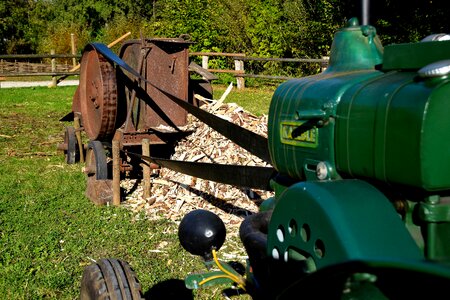 Chop wood chips open air museum
