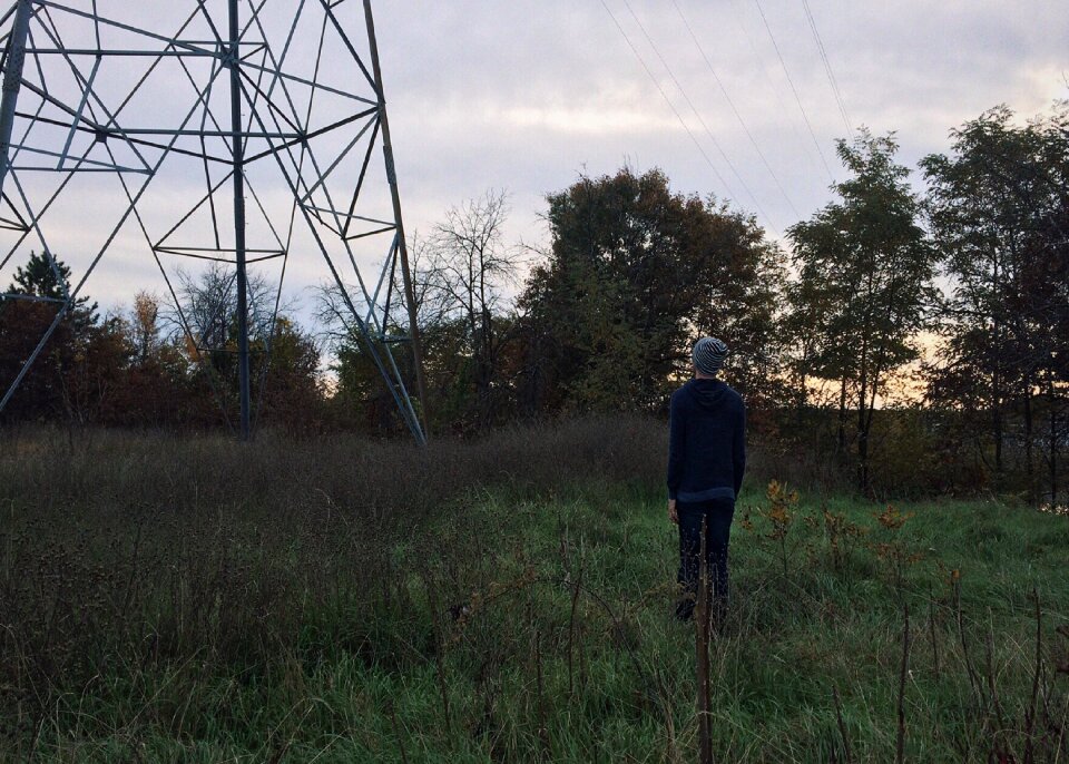 Power lines dusk