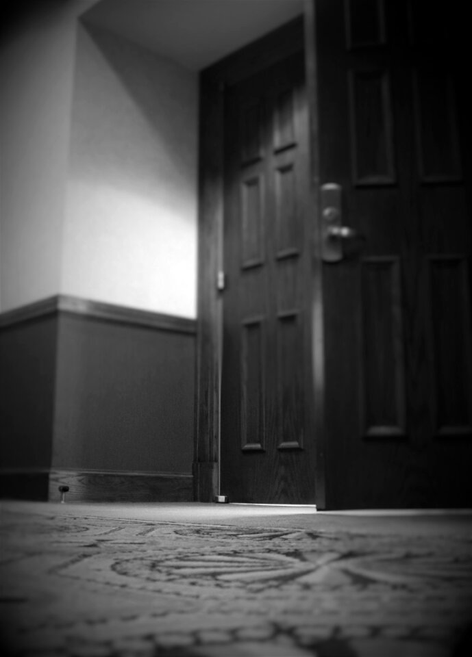 Black white interior