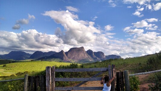 Mountain farm field photo