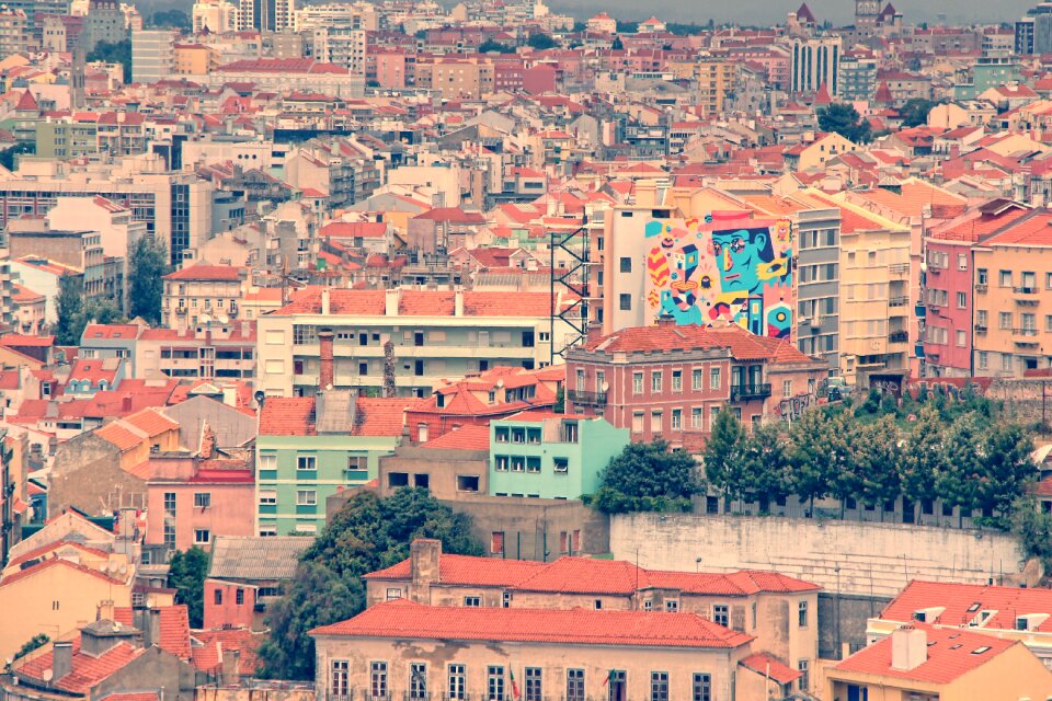 City tiles street art