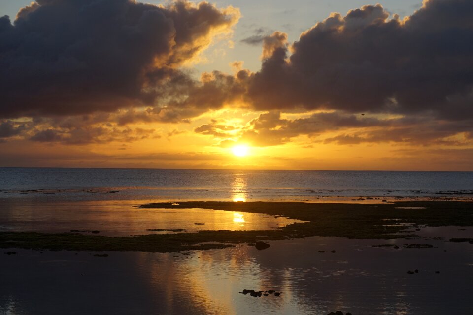 Sea twilight evening glow