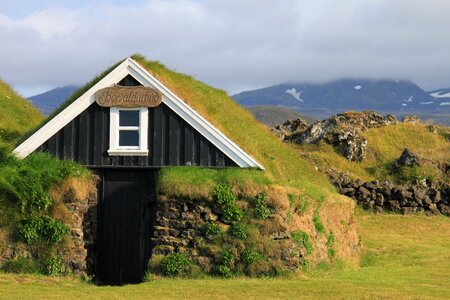 Grass roof iceland photo