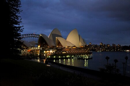 Landmark night sydney opera house photo