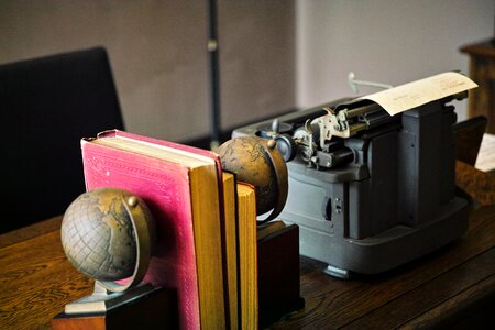 Workplace typewriter office photo