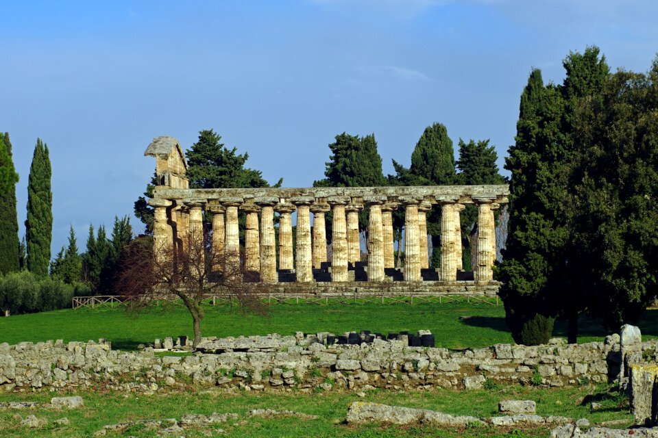 Italy greek temple columns