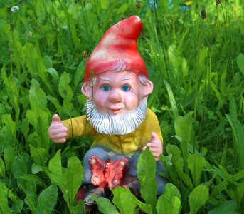 Red decoration garden gnome