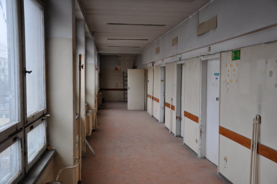 Corridor building wall