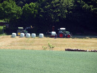 Tractors fragmented sideline photo