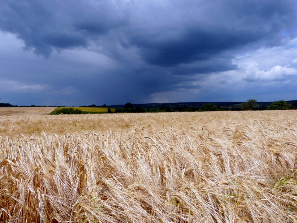 Landscape dark clouds threatening