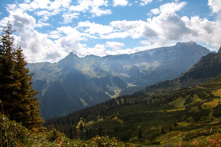 Golm railway mountains clouds photo