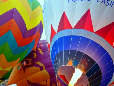 Hot air balloons sky colors