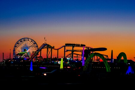 Ferriswheel rollercoaster amusement