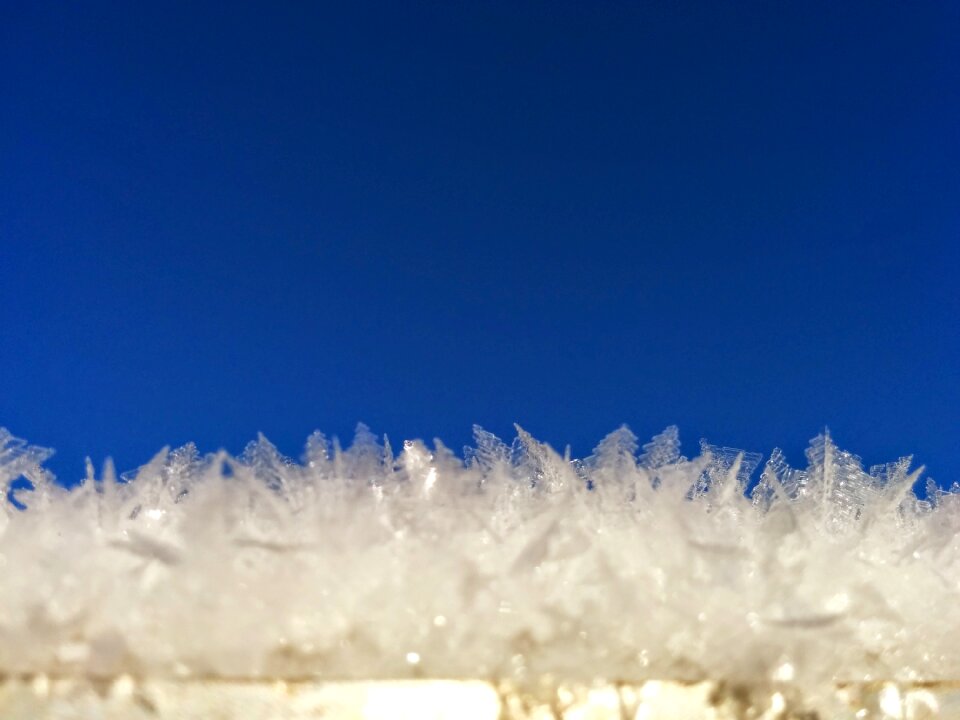 Ice cream crystals snow