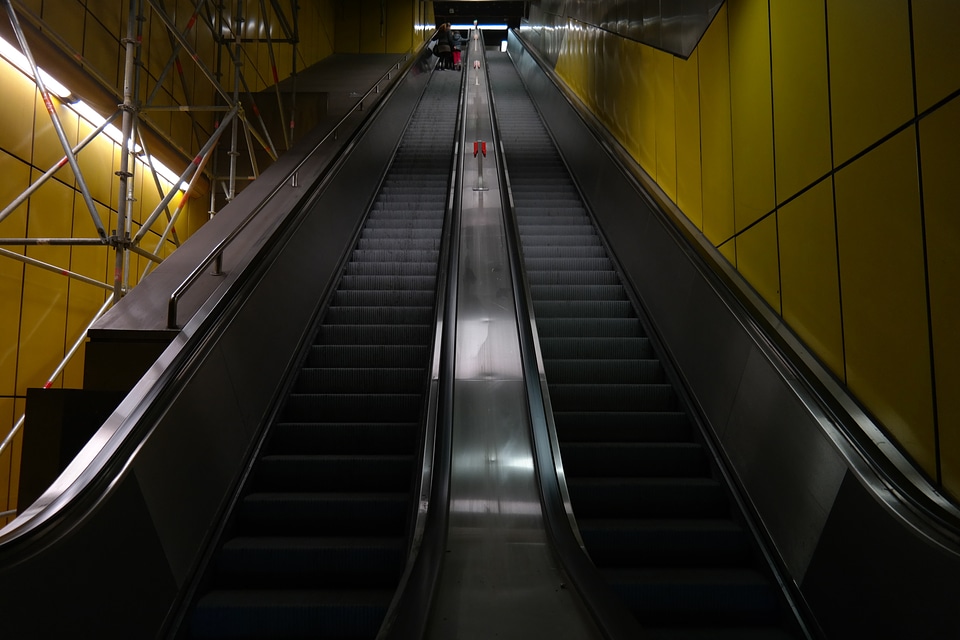 Metro roller platform handrails photo